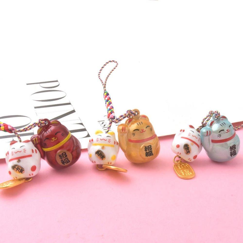 Lanyard Lucky Cat Phone Lanyard Good Luck Lucky Cat U Disk Pendant  Bag Pendant