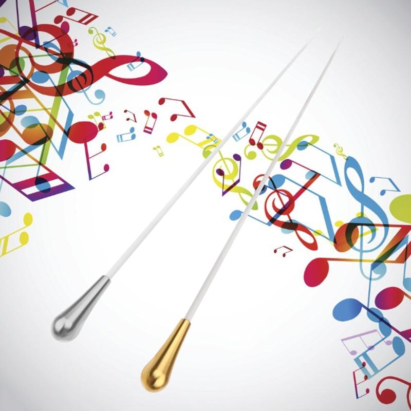 Symphonies Band Conducting Batons Professional Metal Conductors Batons Wand with Metal Handle Orchestra Conducting Stick