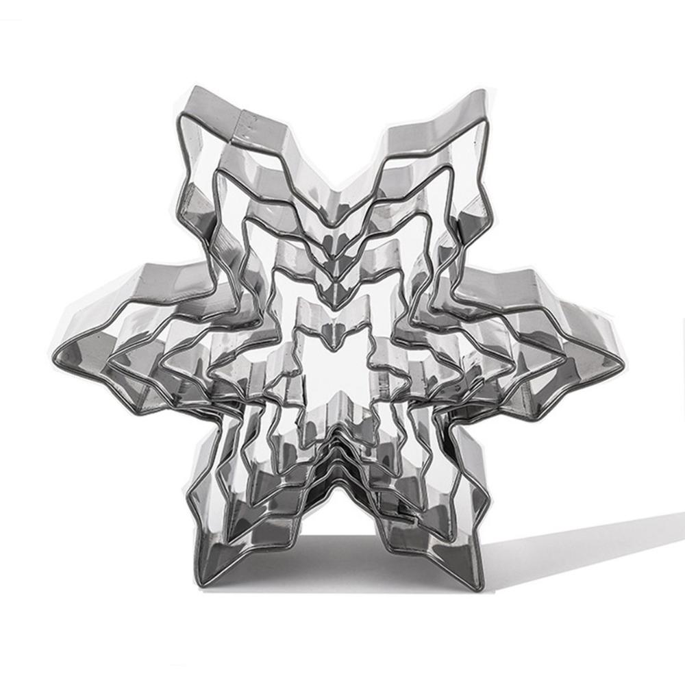 Man Stainless Steel Snowflake Cookie Cutters Set Christmas Decor Biscuit Mold Baking Tools