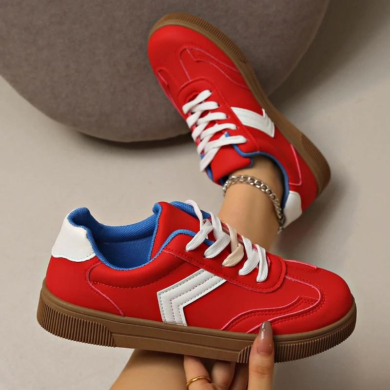 New Spring / Autumn Large Women's Casual Shoes Versatile Student Sports Single Shoes Women's Flat Shoes 36-42