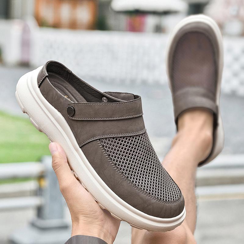 Fashion Lightweight Beach Walking Shoes Men's Mesh Water Shoes Quick-Dry Sports Sandals Men Outdoor Hiking Non-Slip Comfortable Flats