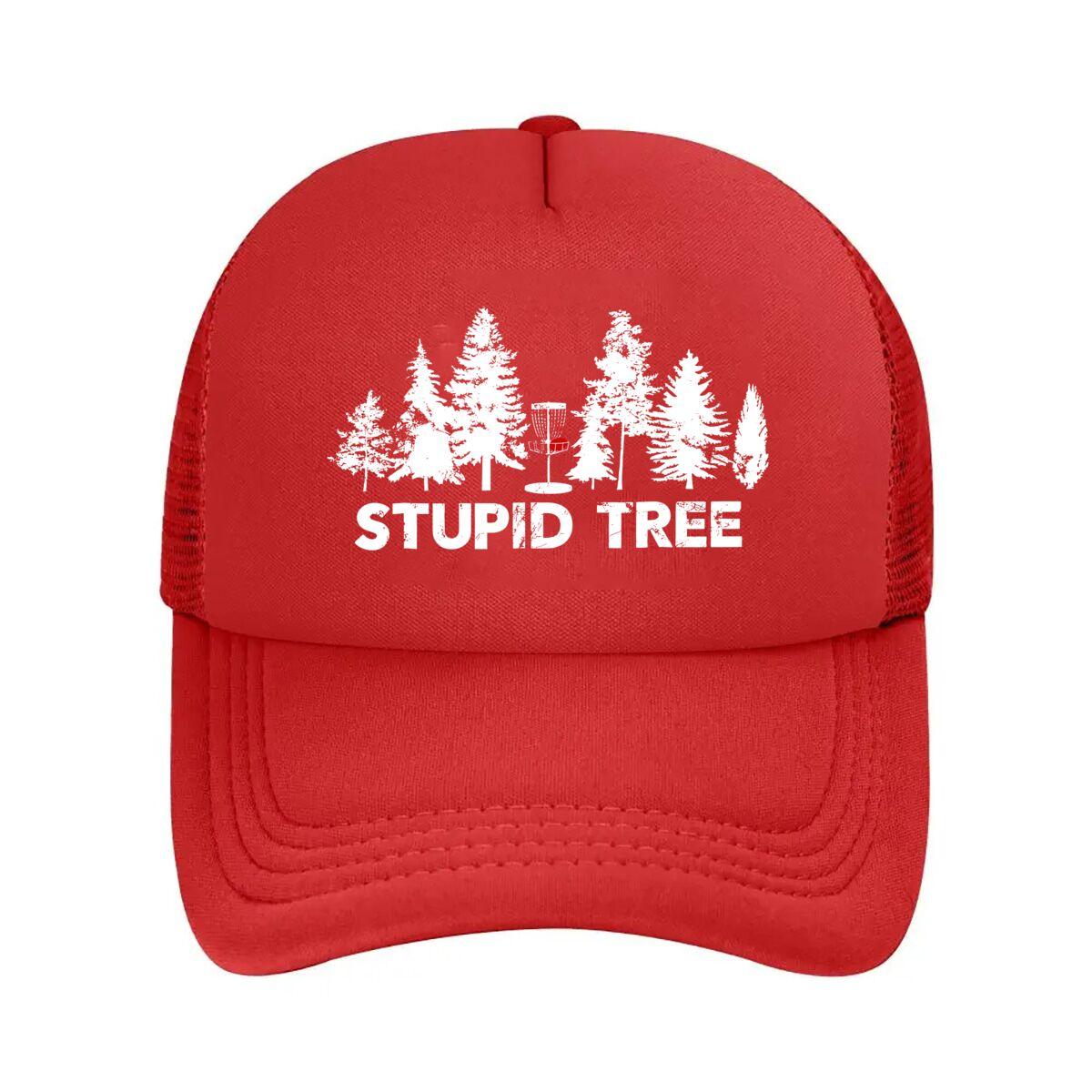 Stupid Tree Humorous, Nature - Themed Sarcastic Typography Art Mesh Baseball Cap One Size