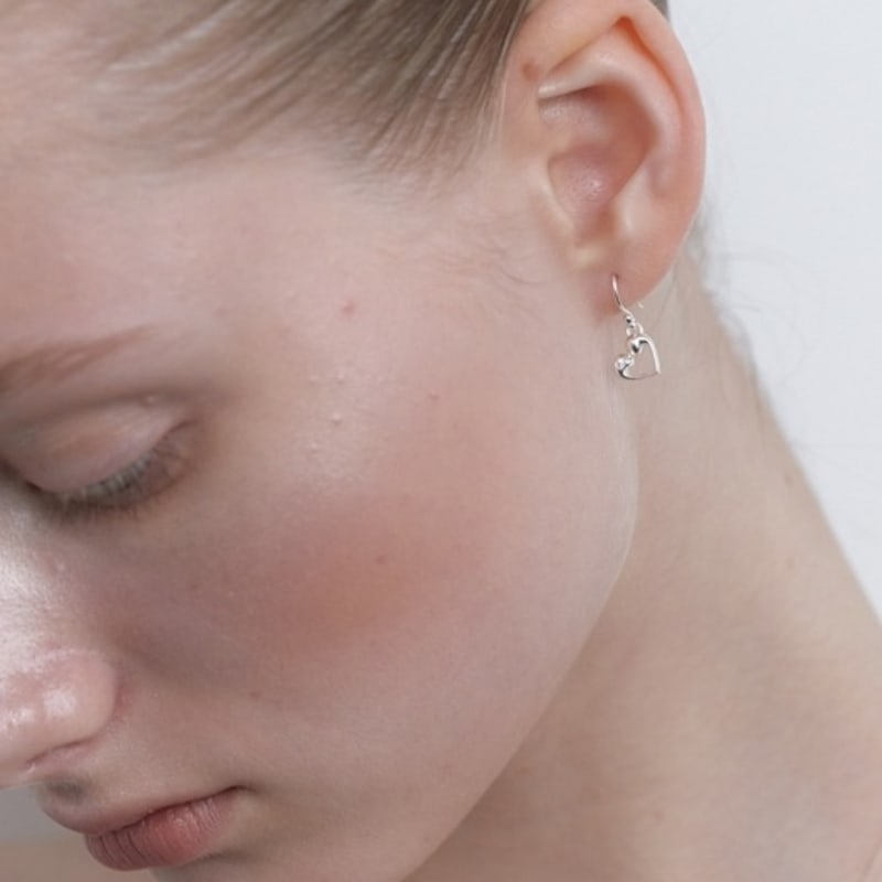 LOVE ME MONSTER [Silver] Pure Cubic Mont Drop Earrings (L251MER060)