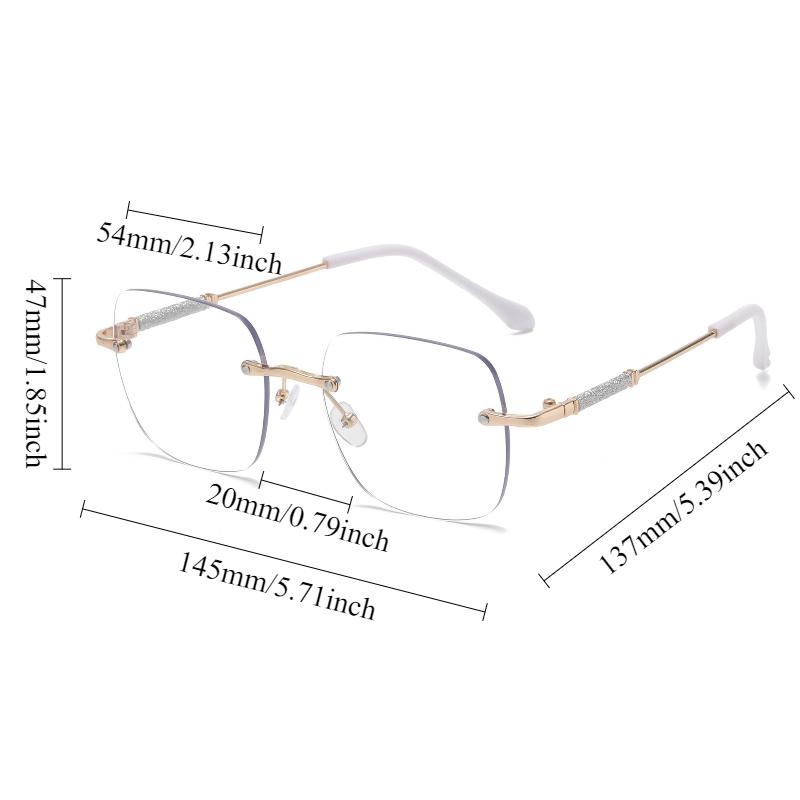 2Pcs Unisex Luxury Photochromic Reading Glasses Fashion Rimless Color Changing Eyewear For Men Women Outdoor Anti-Uv Presbyopia