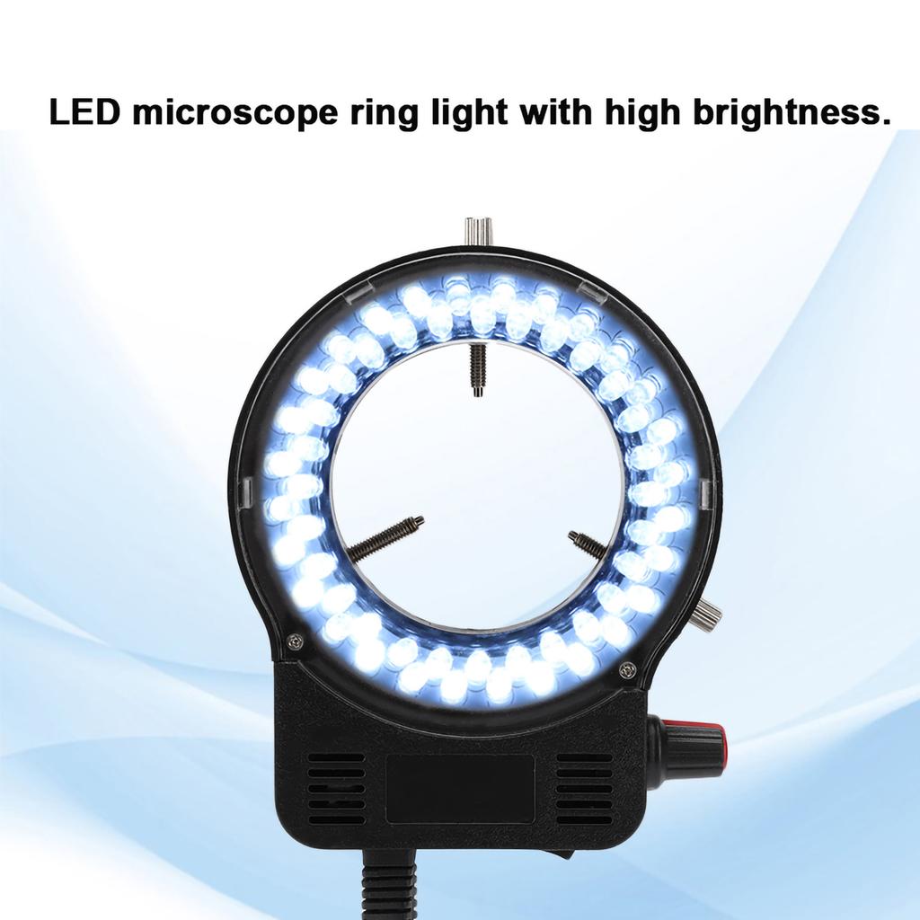 LED 52 Lamp Beads Adjustable Microscope Ring Light High Brightness Lamp