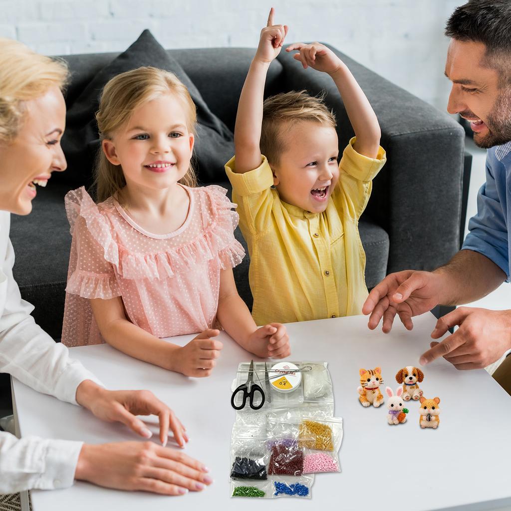 3D Beaded Animal Kit DIY Bead Pet Making Set for Kids and Adults Includes Materials and Instructions for Multiple Designs