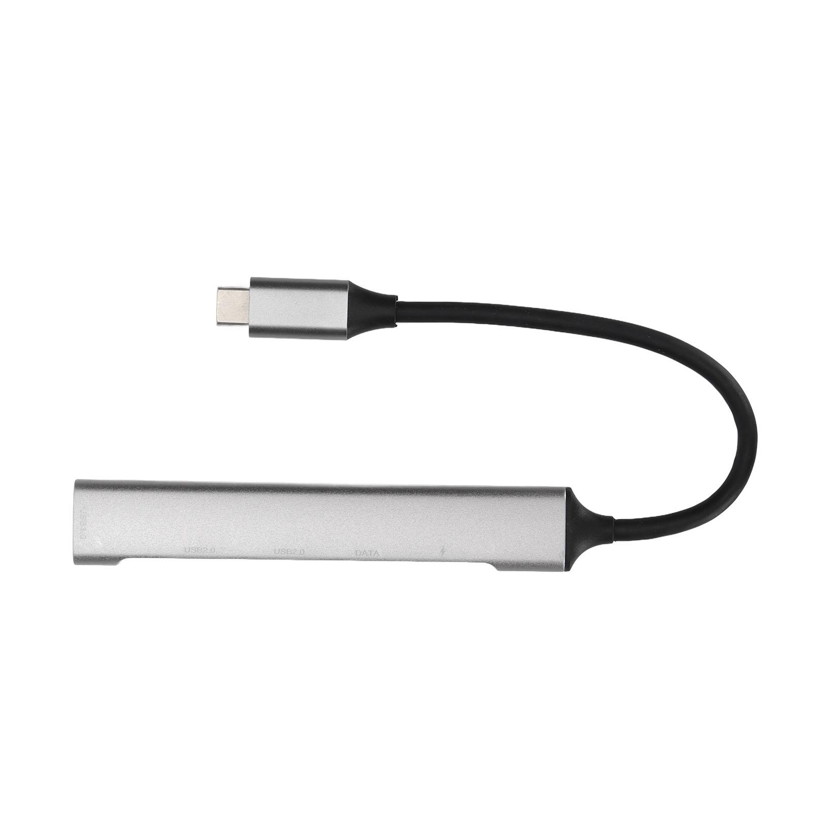 

5 в 1 концентратор типа C, многопортовый, скорость передачи данных 5 Гбит/с, зарядка PD 60 Вт, алюминиевый сплав, разветвитель типа C