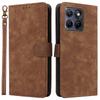 Wallet Case for Edge 70 Fusion+ 5G - Leather/PU, Brown, With Lanyard