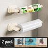Punch-Free Suction Cup Paper Towel & Plastic Wrap Holder with Hanging Rod