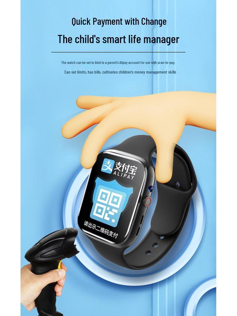 5G Children's Smartwatch T95 with SIM Card, Dual Cameras, Alipay, and WeChat Positioning M95