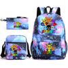 Rhythm Box Spiel Merchandise Schultasche Sprunki Cartoon Sternenhimmel Rucksack Umhängetasche Dreiteiliges Set