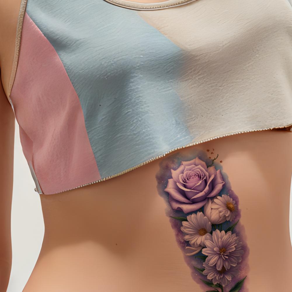 3pcs Temporary Tattoo Botanical Tattoos Realistic Temporary Tattoos Floral Tattoos Colorful Realism For Shoulders Adult