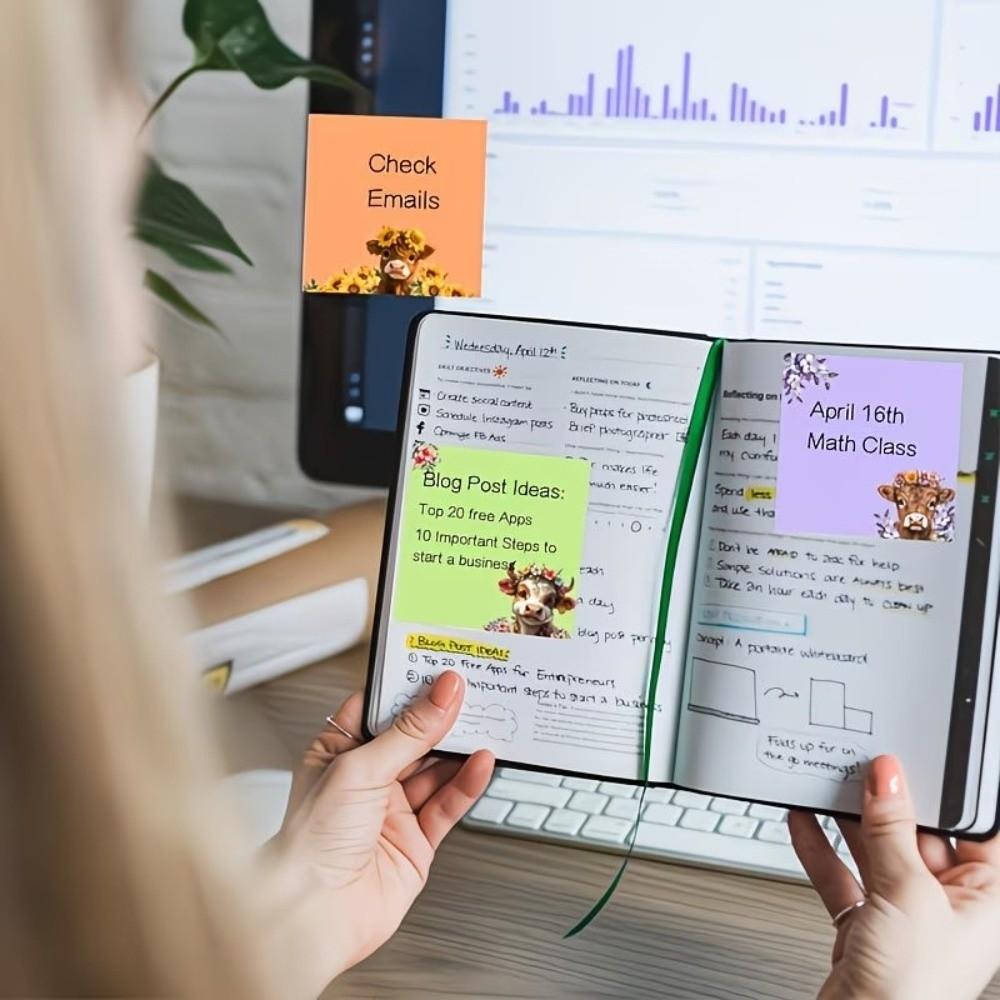 Square Sticky Notes Set 80 Pages Sticky Notes Planner Memo Pads  School Supplies