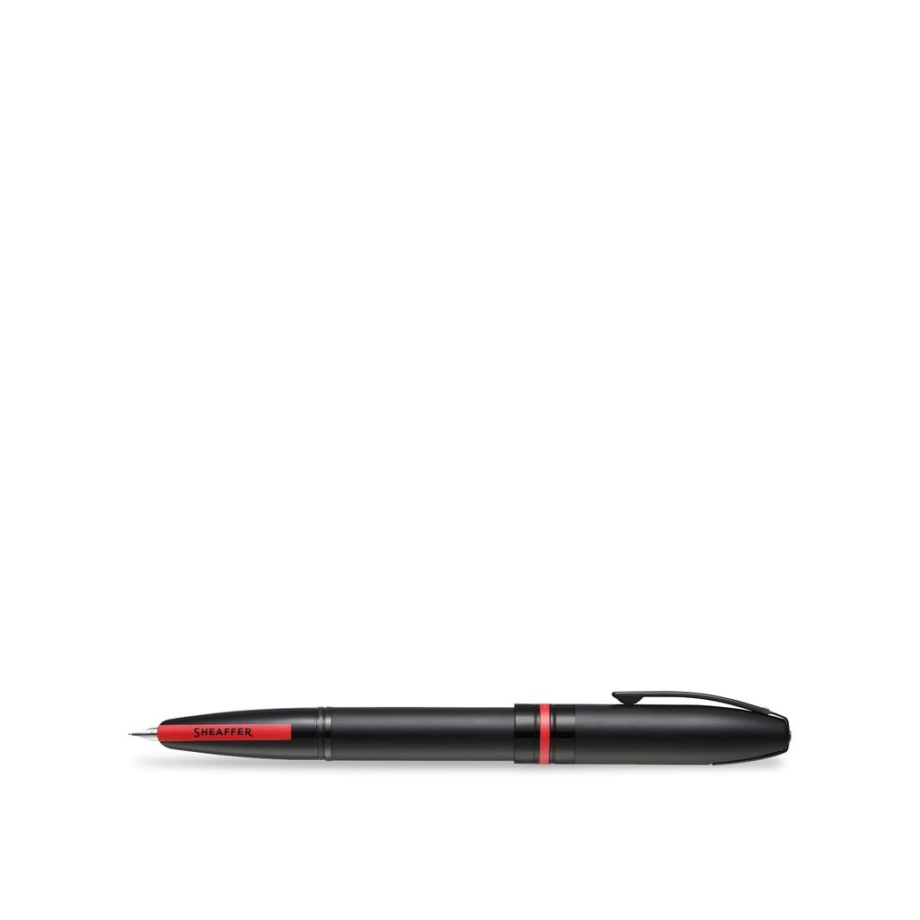 Sheaffer Icon Matte Black and Glossy Black PVD Approved Fountain Pen Medium Nib - (E0910853)