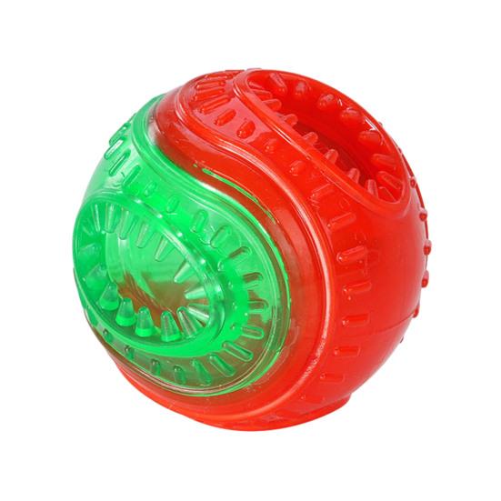 Dog Food Leakage Chew Ball Bite Resistant Pet Treat Dispensing Squeaky Toy Puppy Teething Interactive Boredom Enrichment Toy