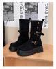 Two-way Khaki Thick-Soled Mid-Calf Vintage Martin Boots 2025 - Height-Increasing, Fashionable, Slimming Short Boots.