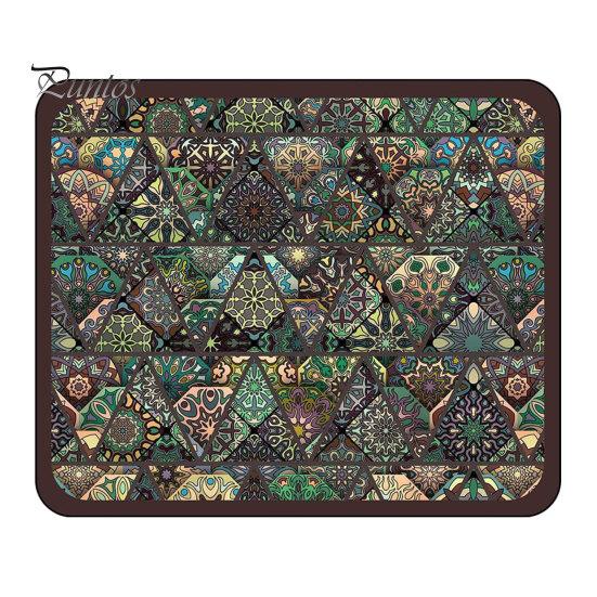 Fast Absorbent Drying Mat Bohemian Dish Mat, Super Diatomaceous Earth Drainer Water Absorption Non-Slip Colorful Ethnic Heat Insulation for