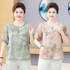 2026 Spring/Autumn Youthful Landscape-Style Top for Middle-Aged Women