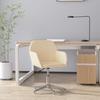 344711 vidaXL Swivel Office Chair Cream Fabric