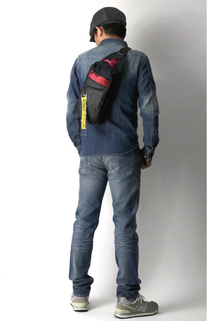 AVIREX Body Shoulder Bag for Men and Size AVX591 One-Shoulder Bag, Women, F, Black,