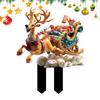 Christmas Decorations Outdoor Stakes Decorative Garden Stakes For Christmas Decor 2D Flat Acrylic Party Supplies For Planter