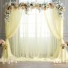 1 Panel Chiffon Backdrop Curtains, Wrinkle-Free Sheer Chiffon Fabric Curtain Drapes Wedding Ceremony Arch Party Stage Decor