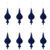 Ribbed Christmas Tree Trim with Elongated Shape and Textured Finish for Indoor Display, Wreath Styling and Tree Placement