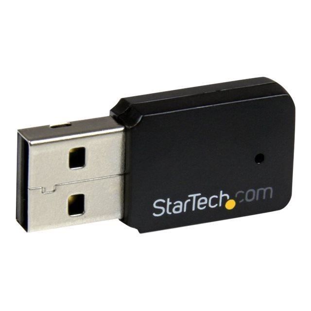 StarTech.Com Mini USB 2.0 bezdrátový síťový adaptér AC600 dvoupásmový - USB WiFi klíč 802.11ac 1T1R (USB433WACDB)