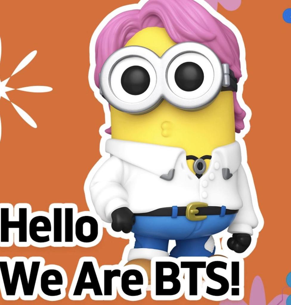 BTS Jin X Minions Despicable Me 4 Funko Pop Figure 85965 KPOP Merchandise Collectible Fan Gift