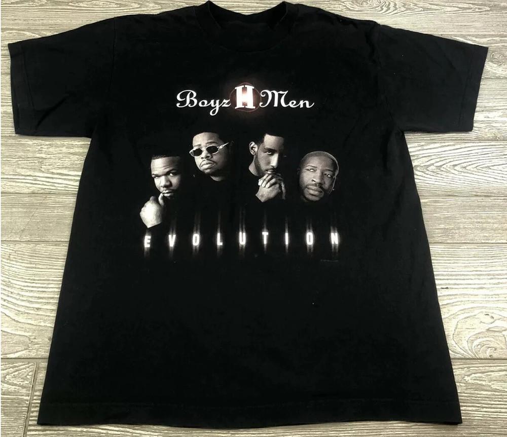 VTG Boyz II Men 2 Men Evolution Tour 1997 T Shirt Black All Size Gift Unisex T-Shirt M