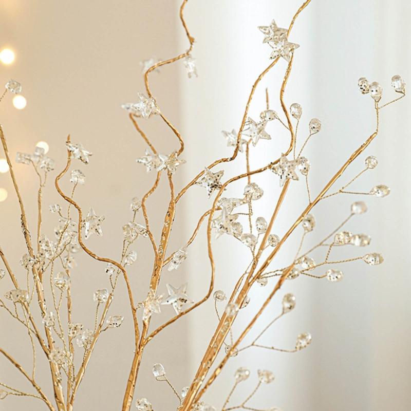 5Pcs Stem Branches for Christmas Tree Embellishment Vase Decorative Sticks Seasonal Wedding Decoration Accessories