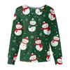 Women's Casual Fashion Long Sleeve Standing Collar Single Breasted Christmas Print Workwear Jacket Tops