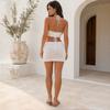 Sexy Hollow Out Strap Bodycon Mini Beach Dress