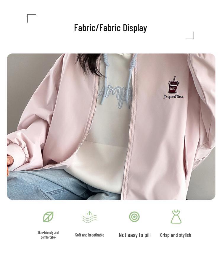 Girls' Spring/Autumn Baseball Jacket 2026 - Stylish, Loose Fit Sportswear for Big Kids
