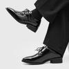 Derby shoes dress CL red sole leather shoes pointed patent leather invisible heightening shoes men's 7CM commuter wedding shoes -2607