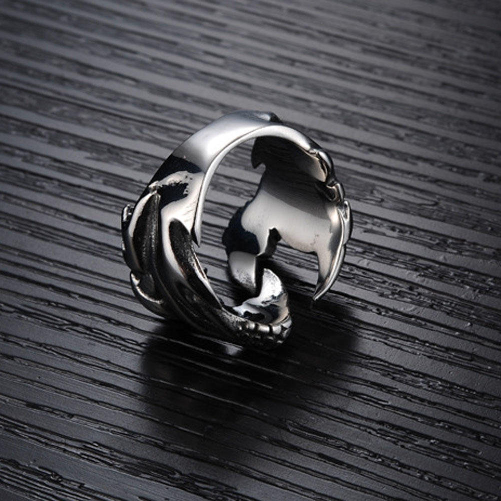 1x Mens Titanium Steel Finger Rings Chic Dragon Claws Gothics Biker Ring J&C 1x Mens Titanium Steel Finger Rings Chic Dragon Claws Gothics Biker Ring J&C