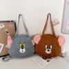 Crossbody Cute Cat & Mouse Plush Bag - Large Capacity, Lightweight, Spine-Friendly