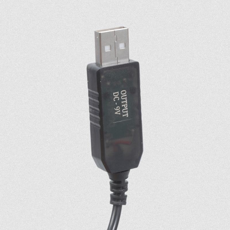 5V USB Charging Cable USB Male to DC5.5x2.1mm Male Plug with Switching Button for Electronics Like Routers and Fan