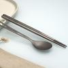 Ultralight Dinnerware Sets Travelling Knife Fork Spoon Chopstick Titanium Tableware  Flatware Set