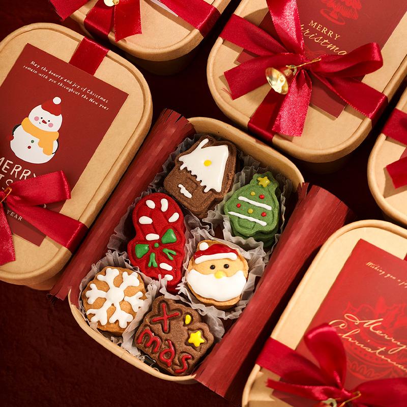 Christmas Gift Boxes Candy Biscuit Chocolate Baking Tote Gift Boxes Souvenir Empty Boxes Festival Holiday Gift Box