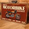 Personalized Custom Motorbike Garage Sign Metal Poster Motorcycle Dirt Bike Decor