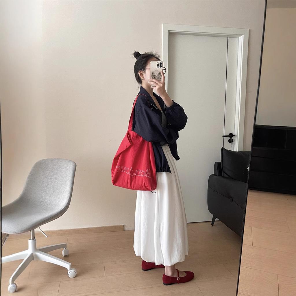 Loose casual natural waist bud skirt summer fashion versatile slim fit medium and long skirt