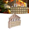 LED Světelný Kalendář Dřevěný Stolní Kalendář Vánoční Adventní Kalendář Ozdoba pro Sváteční Dekoraci