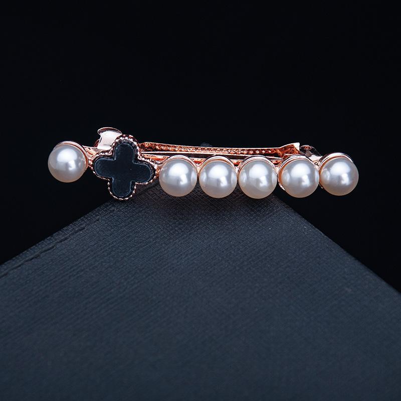 Hair Accessories Rhinestone Bow Hair Clip, Adult Pearl Horizontal Clip, Ponytail Clip, Top Clip, Spring Clip, Small Pearl Hair Clip