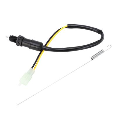 Motorcycle Rear Brake Light Switch with Spring Kit 2 Wire 400mm Long Safe Connection Universal Fit