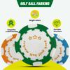 9Pcs Golf Ball Marker With Golf Hat Clip Tool Golf Marker Chips Outdoor Golf Accessories