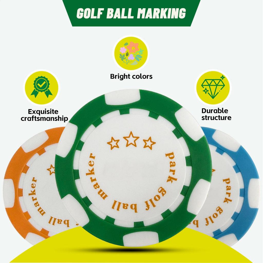 9Pcs Golf Ball Marker With Golf Hat Clip Tool Golf Marker Chips Outdoor Golf Accessories