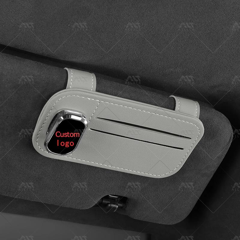 Hot Selling Multi Function Glasses Clip Cardholder 2025 Car Interior for Land Rover Defender 110 Accessories серый