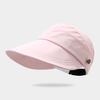Empty Top Sun Hat for Women, Adjustable Straps Extended Brim Outdoor Hat, Lightweight Breathable Sun Protection Hat for Sports And Exercise