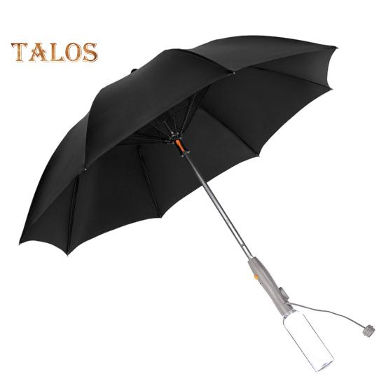 3-In-1 Umbrella with Fan Mister USB Rechargeable UV Sun Protection Umbrella Portable Waterproof Windproof Summer Outdoor Sun Rain Umbrella